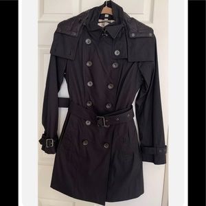 Like NEW Burberry Brit Reymoore Trench Coat Removable Hood and Lining